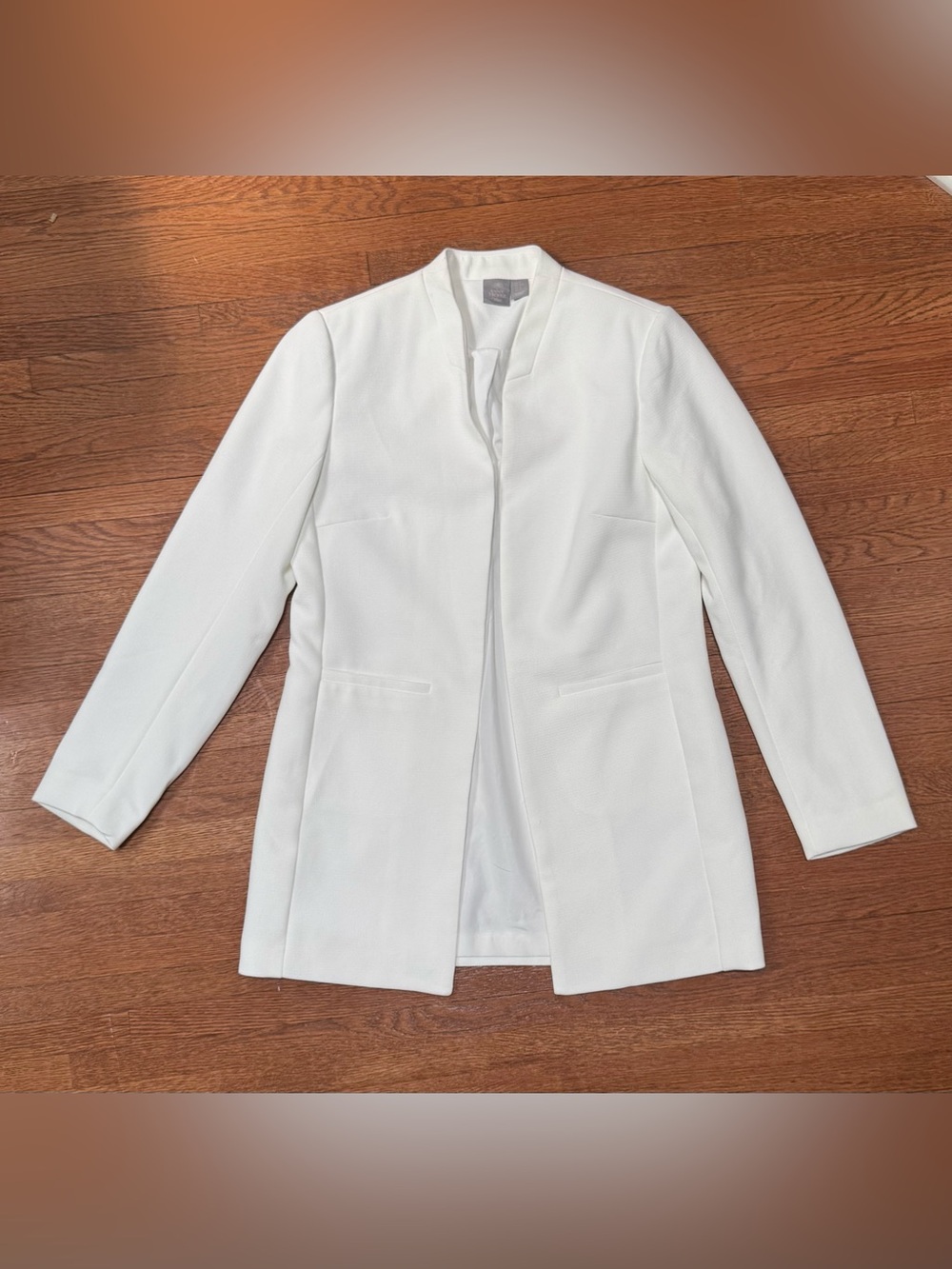 Saint Tropez West White Open-Front Women's Blazer - size S